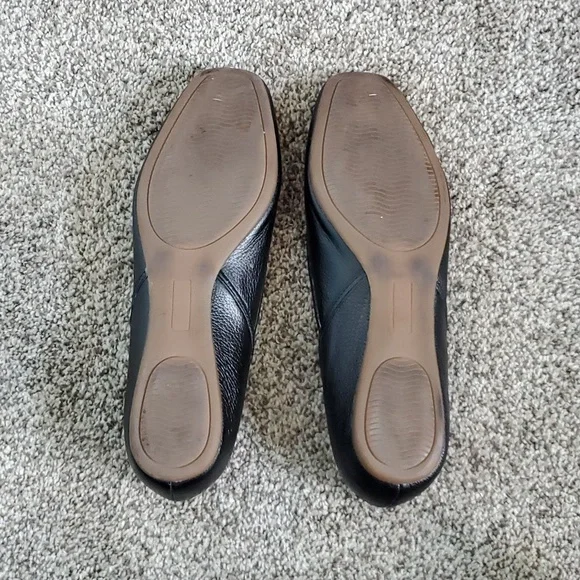 Black Leather Flats - Picture 5 of 5